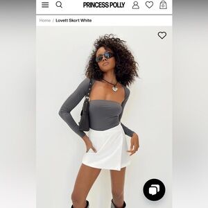 Princess Polly Lovett  White Skirt/Skort Size 4